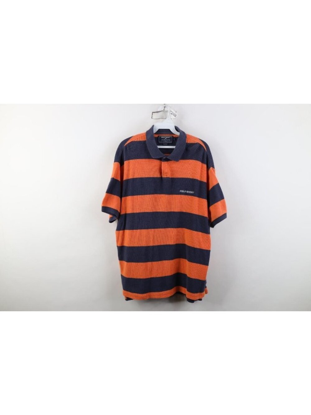 Vintage 90s Polo Sport Ralph Lauren Mens Large Spell Out Thermal Knit Golf Polo